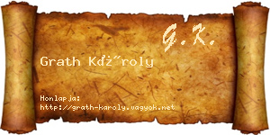Grath Károly névjegykártya