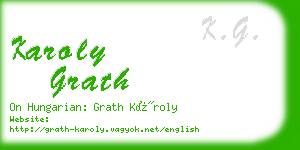 karoly grath business card